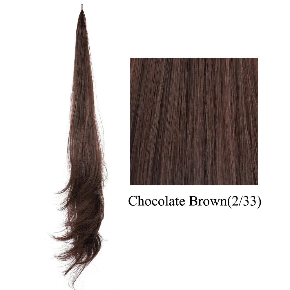 Premium Long Layered Blonde Ponytail Extension 32" Clip-In