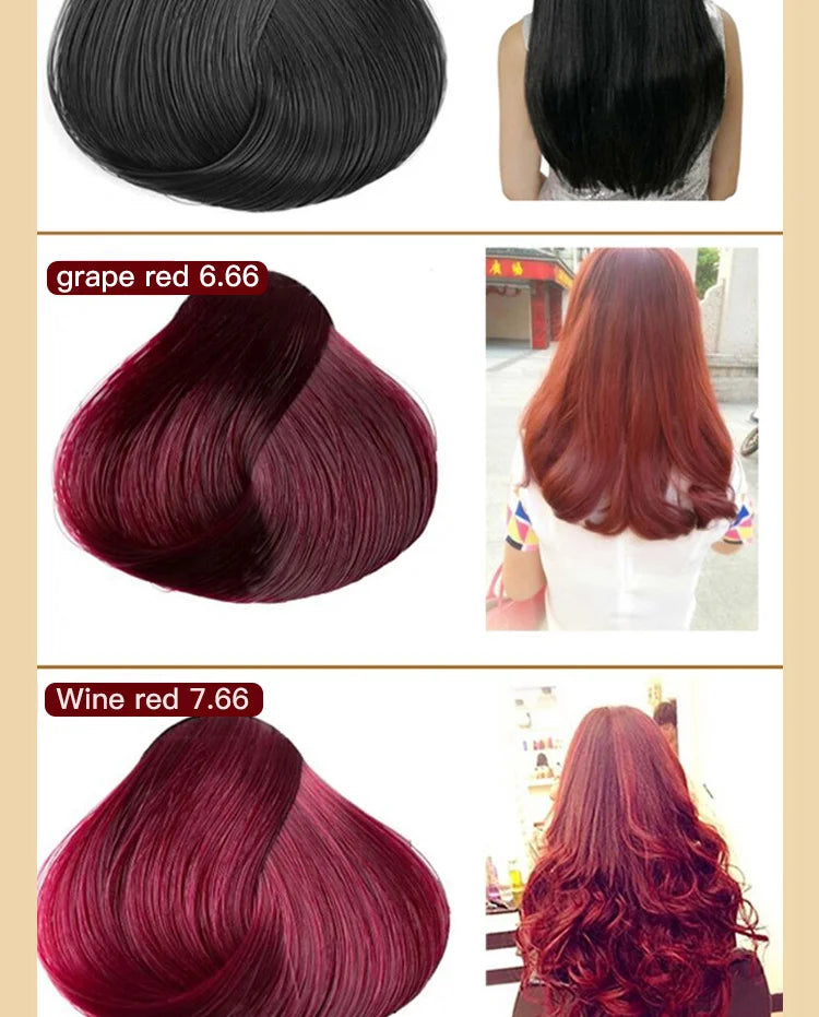 Mokeru Natural Organic Brown Hair Color Permanent Hair Coloring Shampoo Long Lasting Hair Dye Shampoo For Women Professional Dye