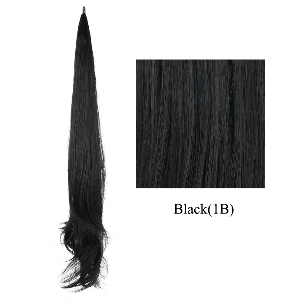 Premium Long Layered Blonde Ponytail Extension 32" Clip-In
