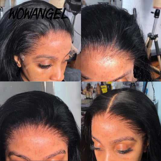 WOW ANGEL HD Lace 5x5 6x6 13x4 13x6 HD Lace Frontal Only Melt Skin Straight Hair Pre Plucked invisible HD Lace Closure Only