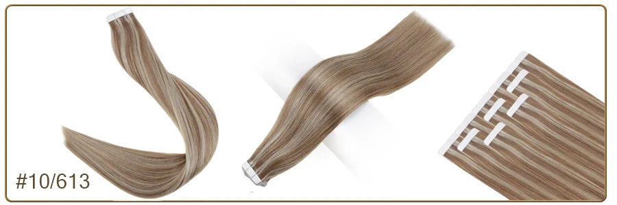 Balayage Tape In Human Hair Extensions – 20Pcs Seamless Remy