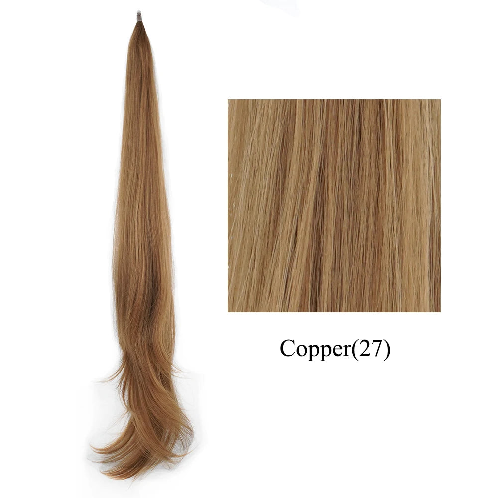 Premium Long Layered Blonde Ponytail Extension 32" Clip-In