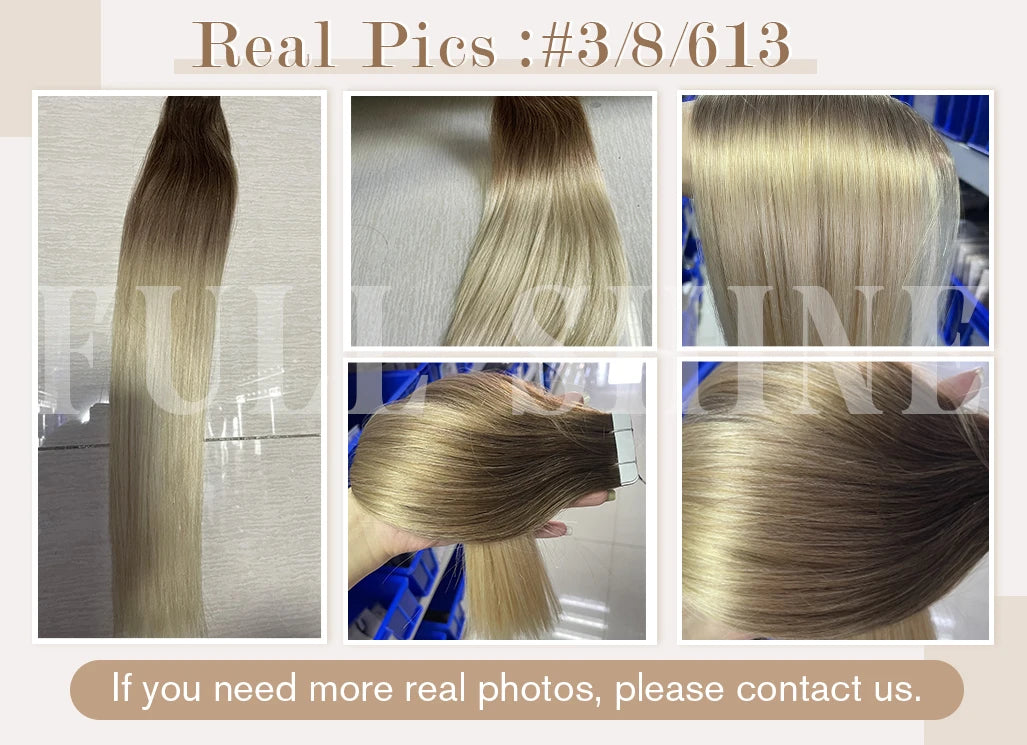 Balayage Tape In Human Hair Extensions – 20Pcs Seamless Remy