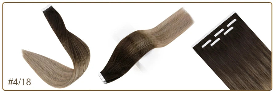 Balayage Tape In Human Hair Extensions – 20Pcs Seamless Remy