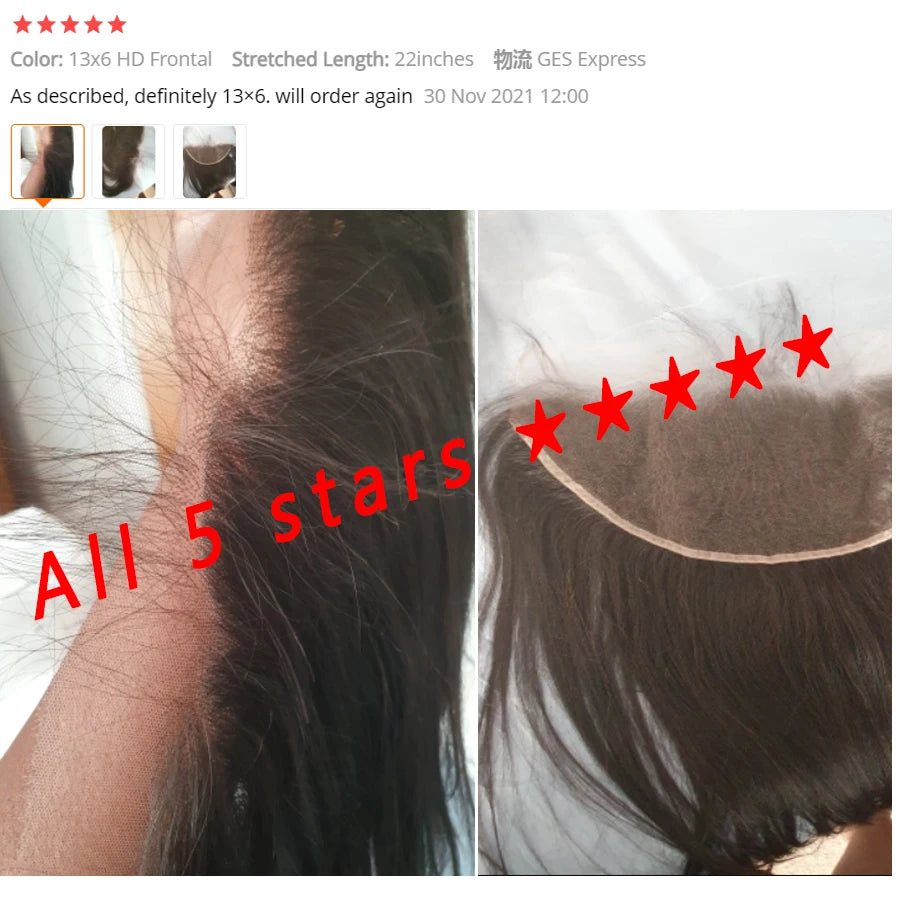 WOW ANGEL HD Lace 5x5 6x6 13x4 13x6 HD Lace Frontal Only Melt Skin Straight Hair Pre Plucked invisible HD Lace Closure Only
