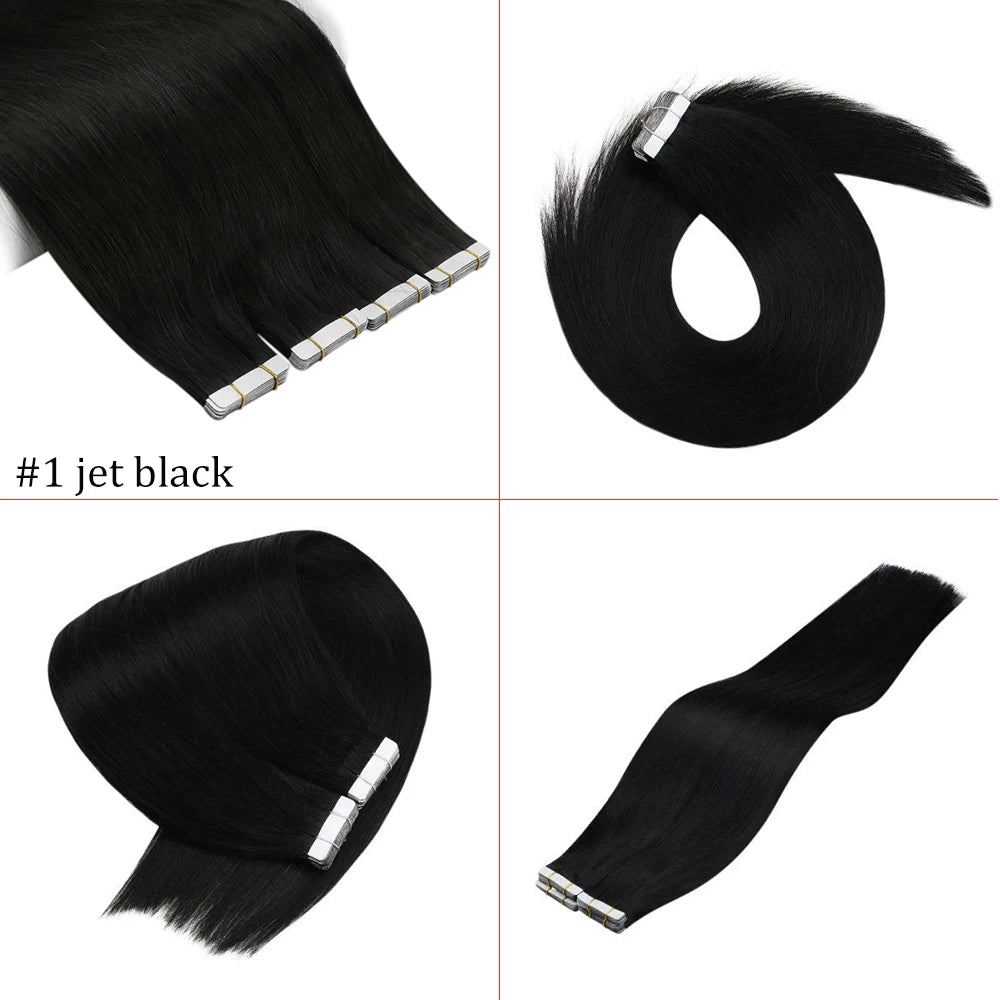 Ugeat Virgin Tape In Hair Extensions – Lasts Up to 12 Months, 10A Grade