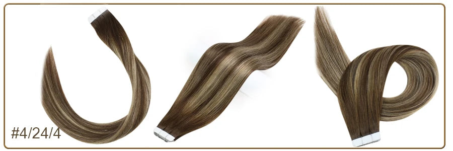 Balayage Tape In Human Hair Extensions – 20Pcs Seamless Remy
