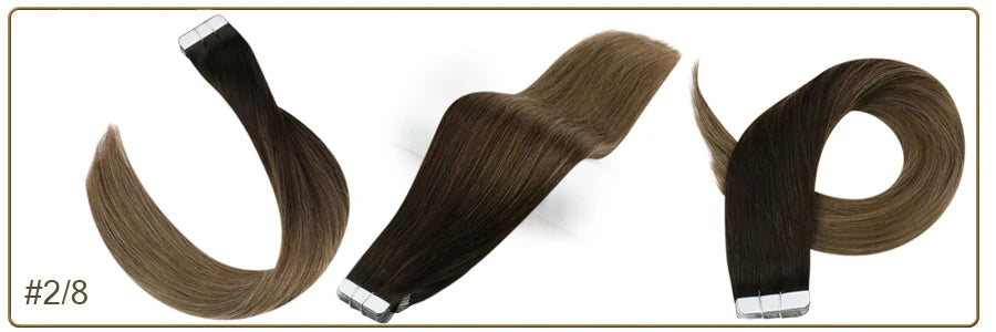 Balayage Tape In Human Hair Extensions – 20Pcs Seamless Remy
