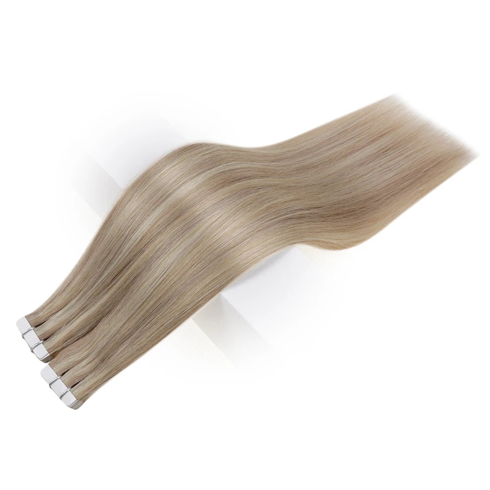 Balayage Tape In Human Hair Extensions – 20Pcs Seamless Remy