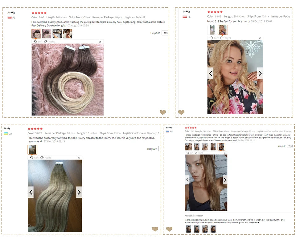 Balayage Tape In Human Hair Extensions – 20Pcs Seamless Remy