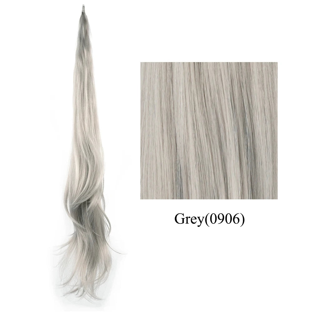 Premium Long Layered Blonde Ponytail Extension 32" Clip-In
