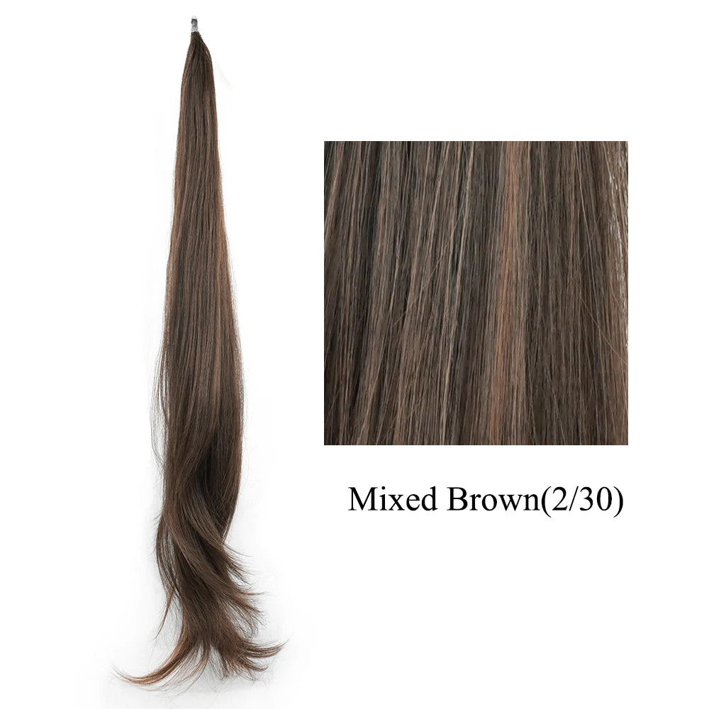 Premium Long Layered Blonde Ponytail Extension 32" Clip-In