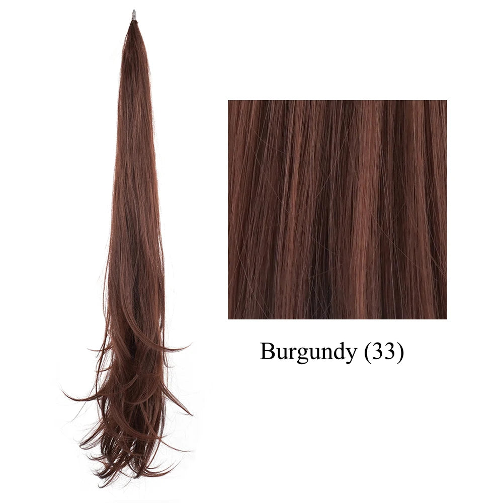 Premium Long Layered Blonde Ponytail Extension 32" Clip-In