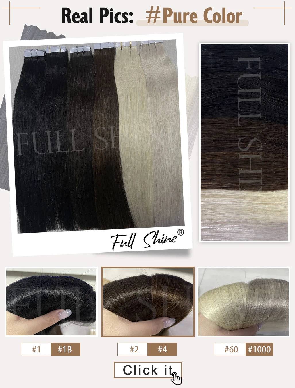 Balayage Tape In Human Hair Extensions – 20Pcs Seamless Remy