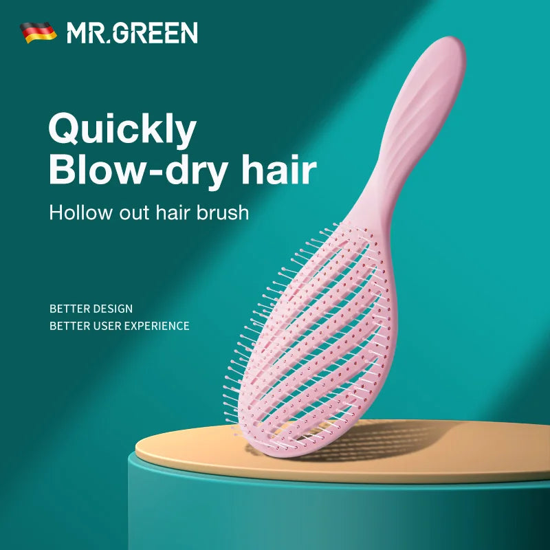 MR.GREEN Vent Hair Brush Detangling Scalp Massage Fast Dry