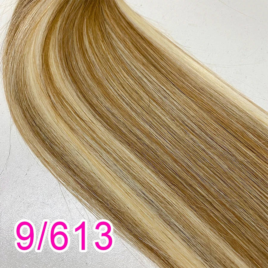 Shinehair Wholesale Straight Human Hair Bulk 100% Real Human Hair Extensions Highlight 16A Natural Black Hair Bundle Blonde 613