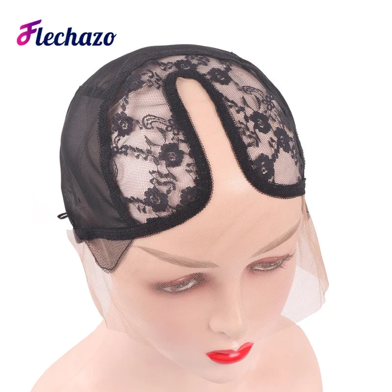 T Part Lace Wig Cap For Making Wigs Mesh Dome Cap Swiss Lace Weave Cap Ventilated Wig Cap Silk Base Hairnet