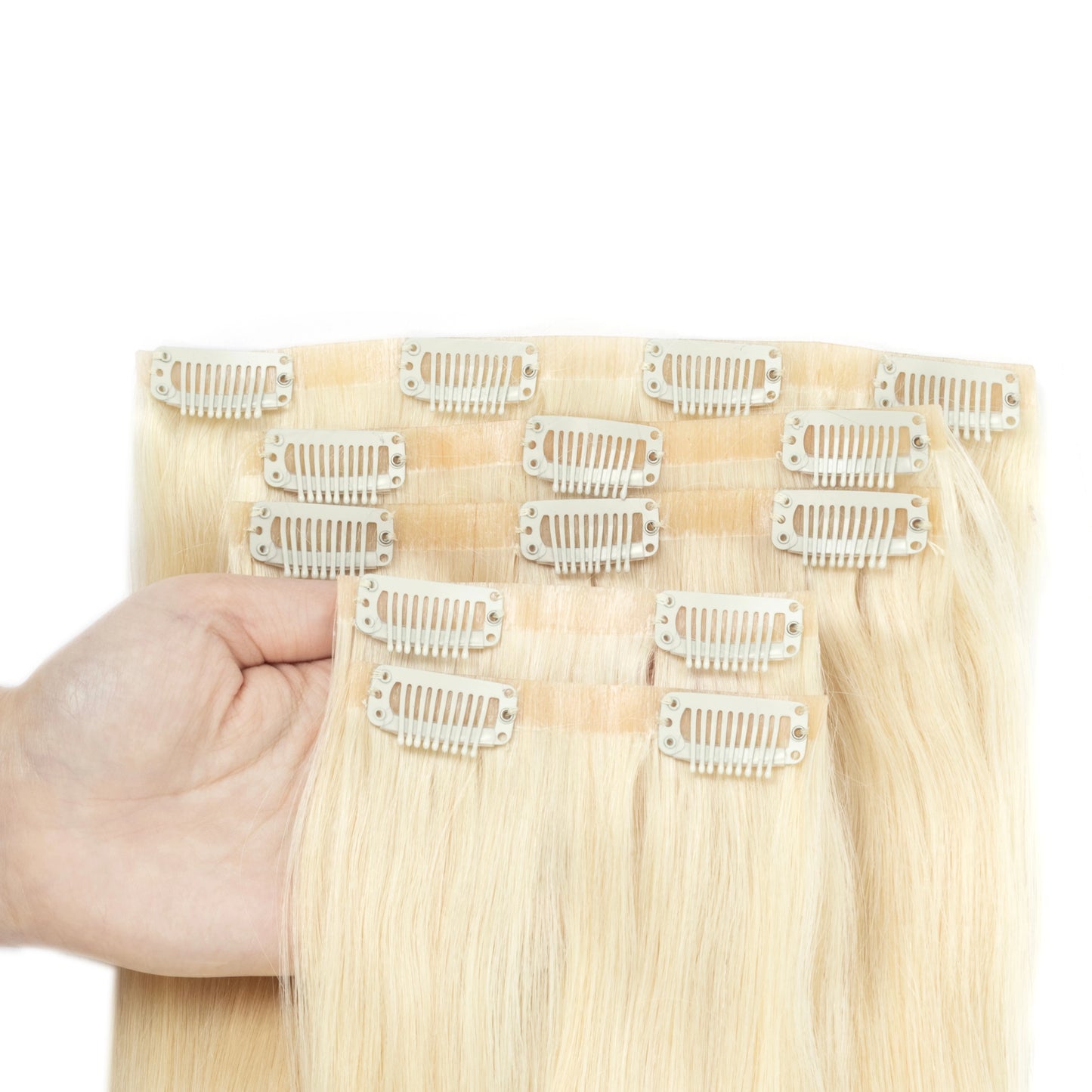 Invisible Seamless PU Clip In Human Hair Extension Tape Weft Clip in Extensions 7Pcs/set 12-24inch 100G 120G Clip on Hair
