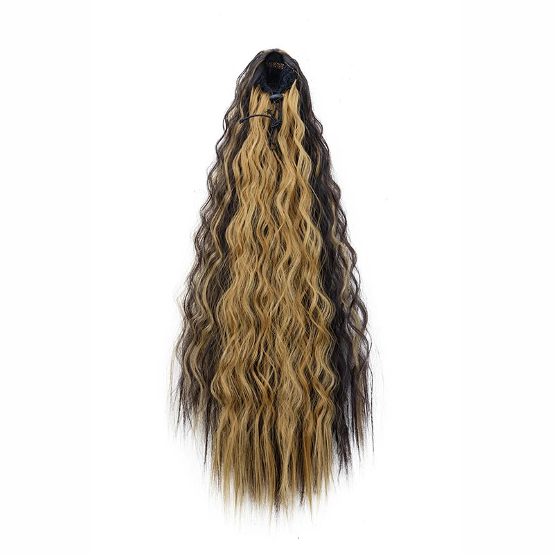 Premium Kinky Curly Drawstring Ponytail 22" Clip-In Hair Extension