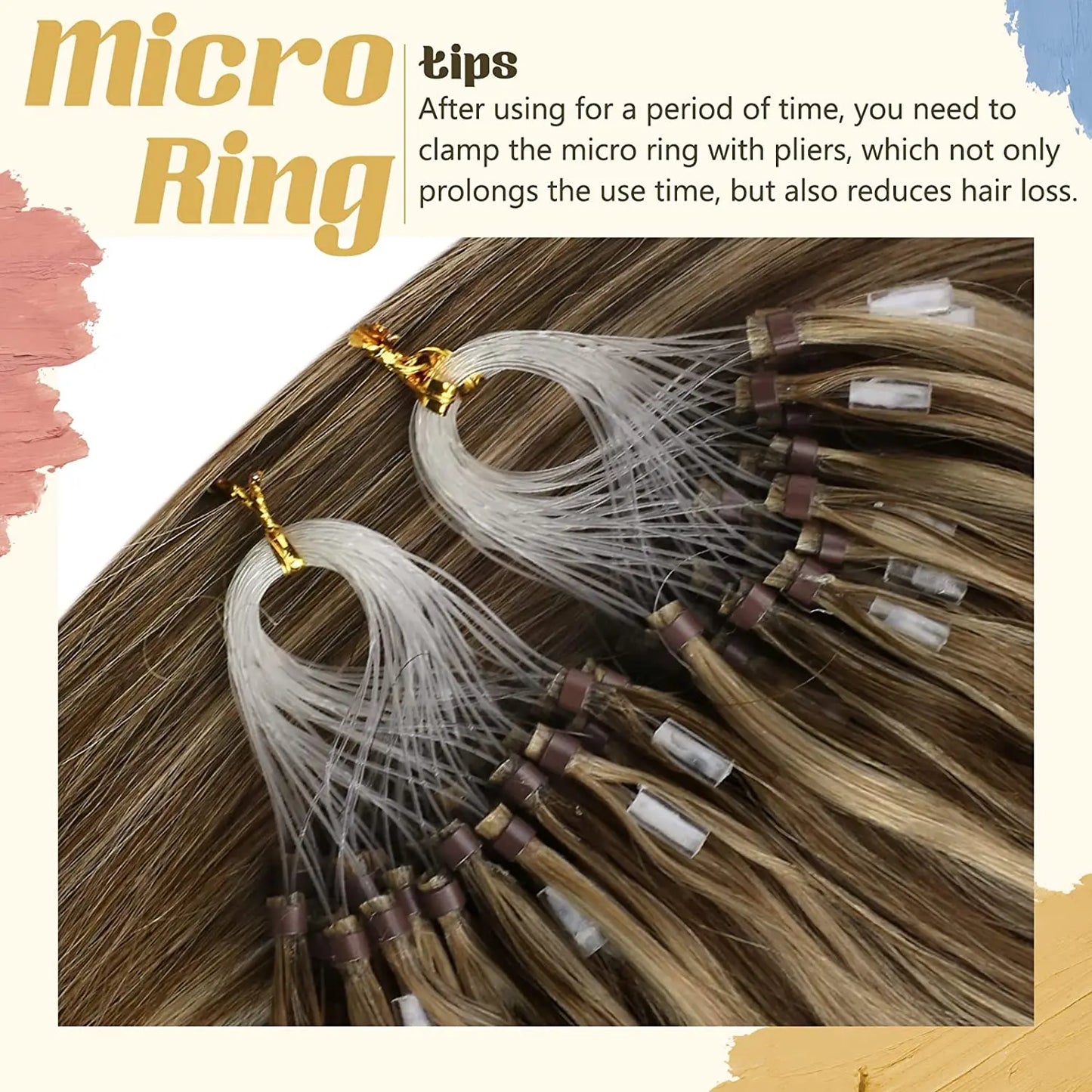 Remy Micro Ring Human Hair Extensions – No Heat, No Damage, 1g Strands