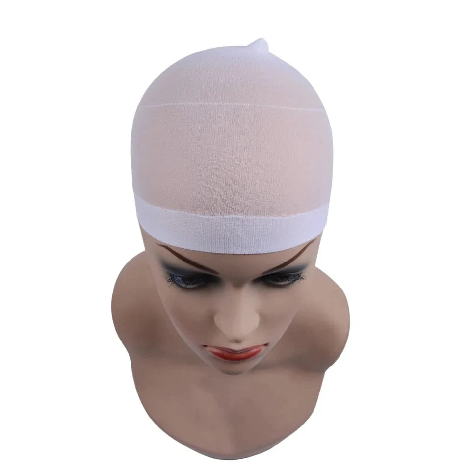 New Stocking Cap For Wigs 2Pcs Cheap Hair Net For Wigs Bald Cap Beige Brown Black Nylon Stocking Wig Cap Stretchy Hair Cap