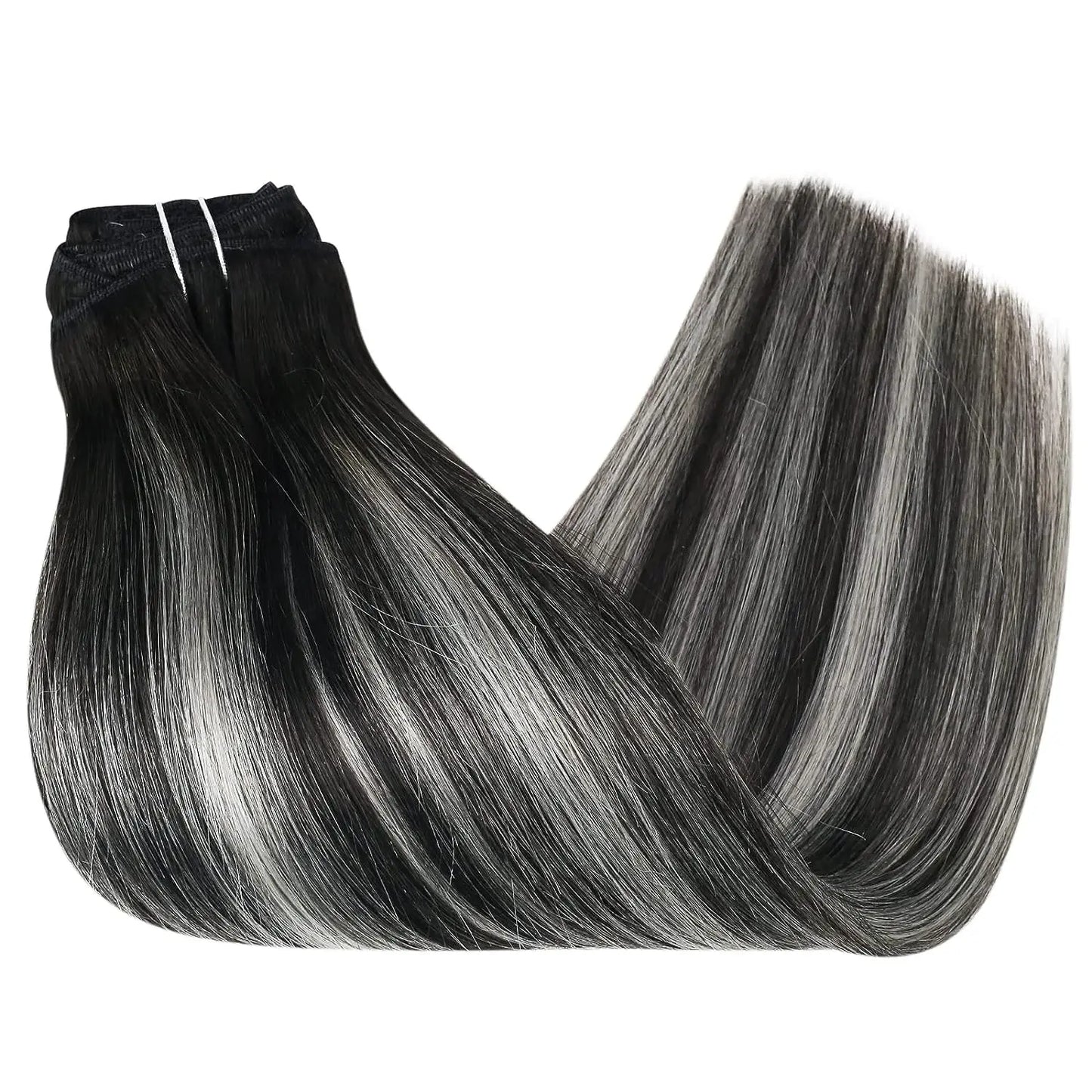 Double Weft Clip In Hair Extensions Brazilian Remy 7Pcs 100g