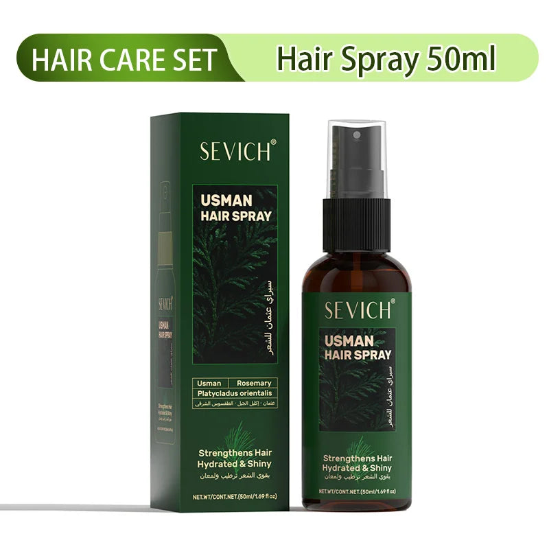 Anti Hair Loss Serum Set Hair Growth Essential Oil Usman Hair Regrowth Shampoo Soap Hair Care Thickening Oil Spray For Men Women