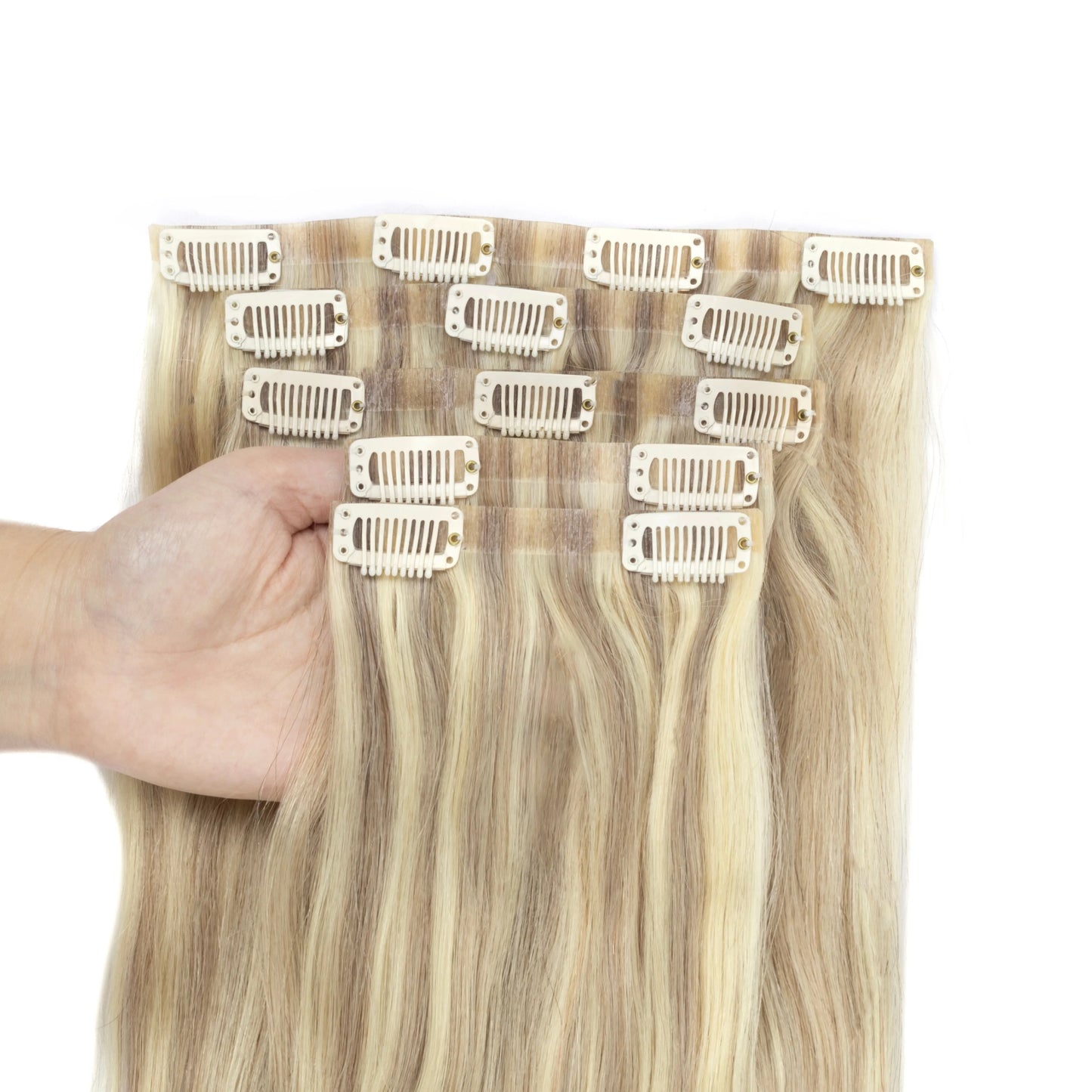 Invisible Seamless PU Clip In Human Hair Extension Tape Weft Clip in Extensions 7Pcs/set 12-24inch 100G 120G Clip on Hair