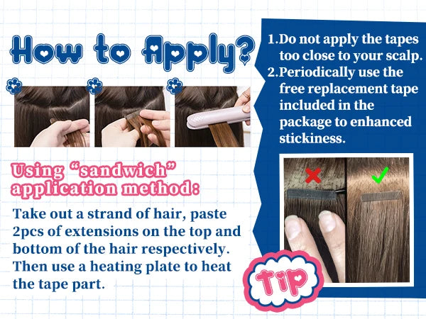 Seamless Skin Weft Tape In Extensions – Real Human Hair Straight