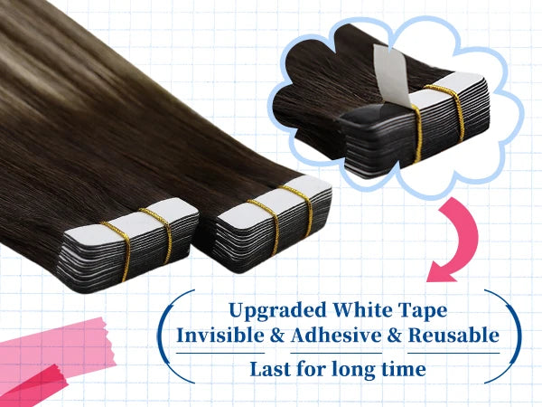 Seamless Skin Weft Tape In Extensions – Real Human Hair Straight