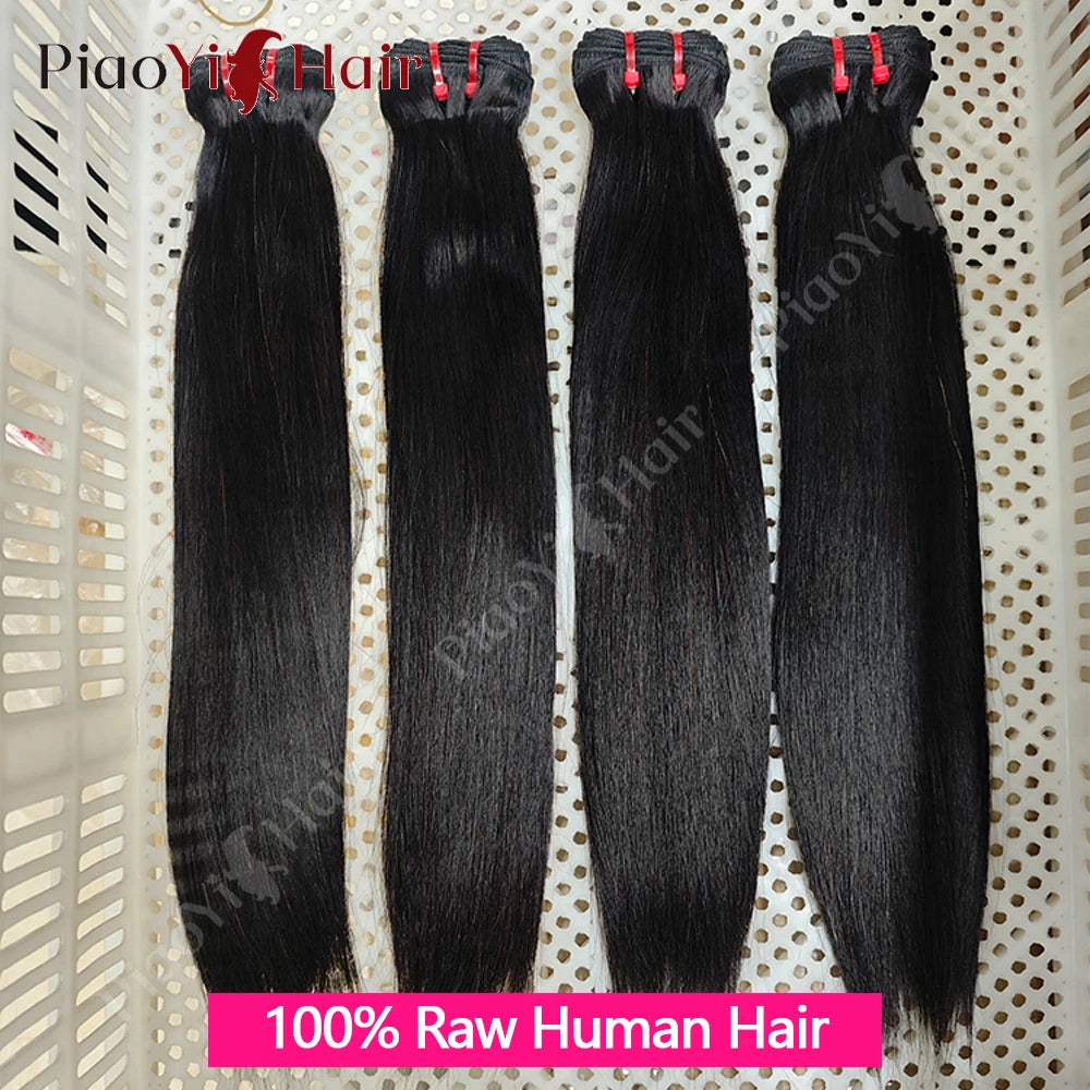 12A Straight Raw Virgin Human Hair Bundles 20–24 Inch