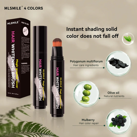 Hair Dye Pen Hair Root Touch Up Black Brown Hair Color Stick Disposable Hair Dye Cream Brush Easy To Carry Magic Stick