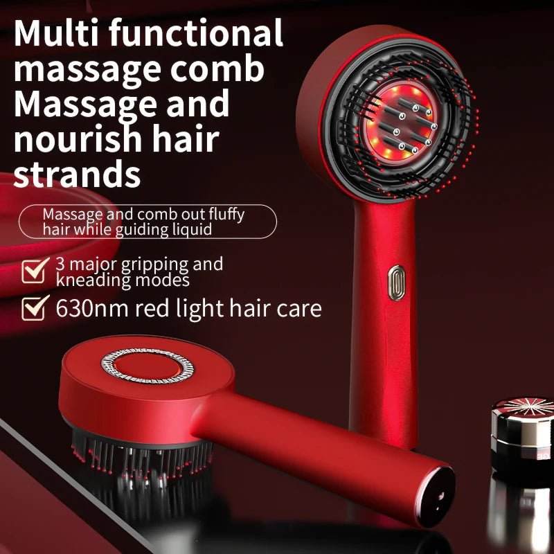 Electric Scalp Massage Comb with Red Light – Hair Growth Brush