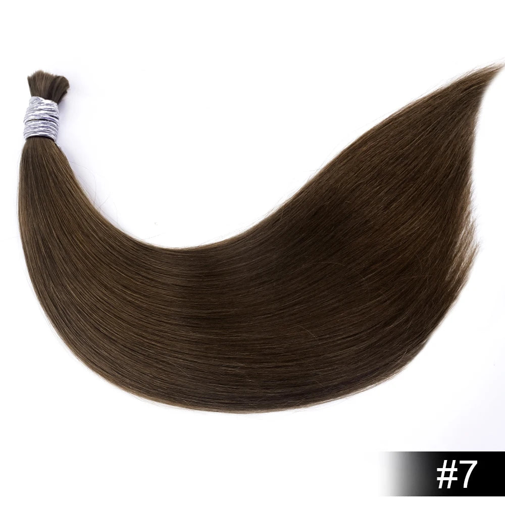 Shinehair Wholesale Straight Human Hair Bulk 100% Real Human Hair Extensions Highlight 16A Natural Black Hair Bundle Blonde 613