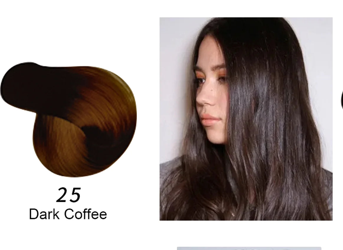 Mokeru Natural Organic Brown Hair Color Permanent Hair Coloring Shampoo Long Lasting Hair Dye Shampoo For Women Professional Dye