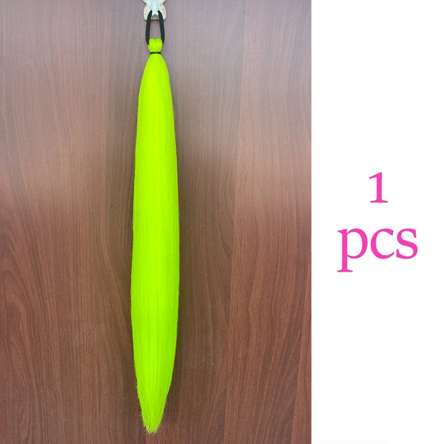 Vibrant 2Pcs Colorful Ponytail Extension Long Straight DIY Braid