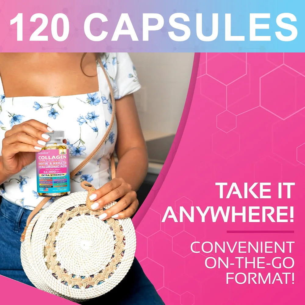 14-in-1 Collagen Biotin Keratin Capsules – Hair, Skin & Nails