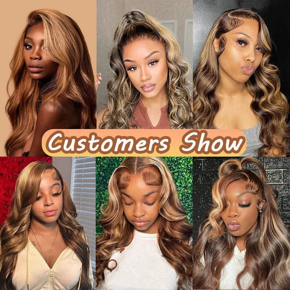 Highlight Body Wave Bundles Human Hair 40 Inch Ombre Unprocessed Remy Real Human Hair Bundle Blonde Raw Hair Extensions Weaving