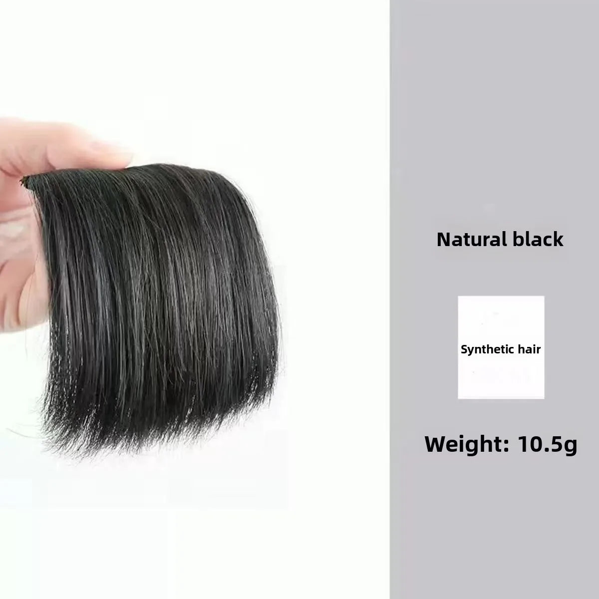 Synthetic Short Straight Pad Invisible Hair Extension Lining of Hair Top Side Cover Hairpiece for Women