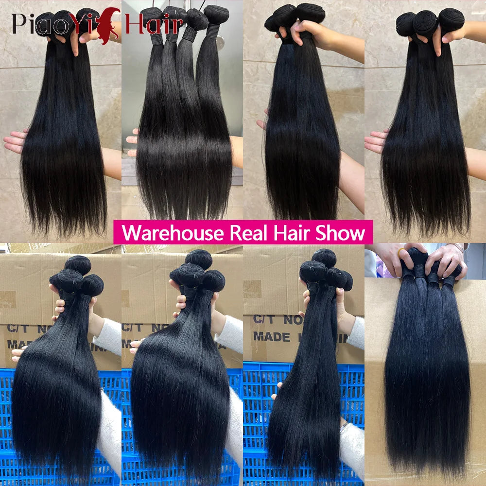 12A Straight Raw Virgin Human Hair Bundles 20–24 Inch