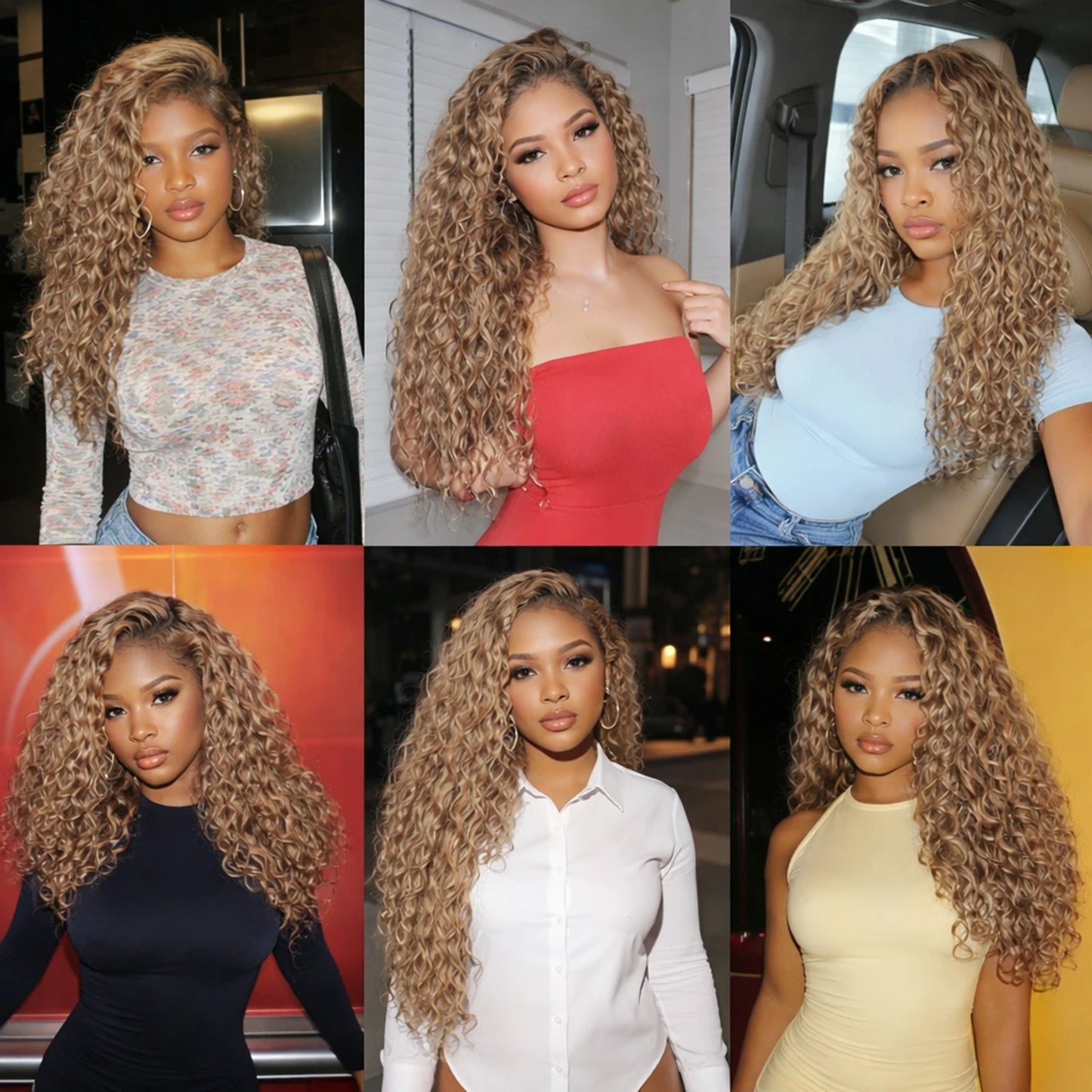 Color Brown Burmese Water Wave Braiding Hair Knotless Pre-Separated Deep Curly Feather Crochet Human Hair Extensions Invisible