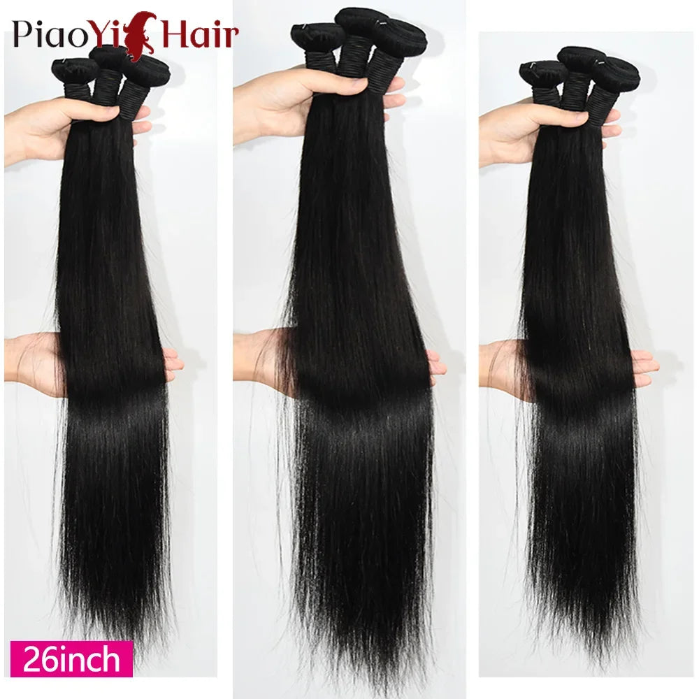 12A Straight Raw Virgin Human Hair Bundles 20–24 Inch