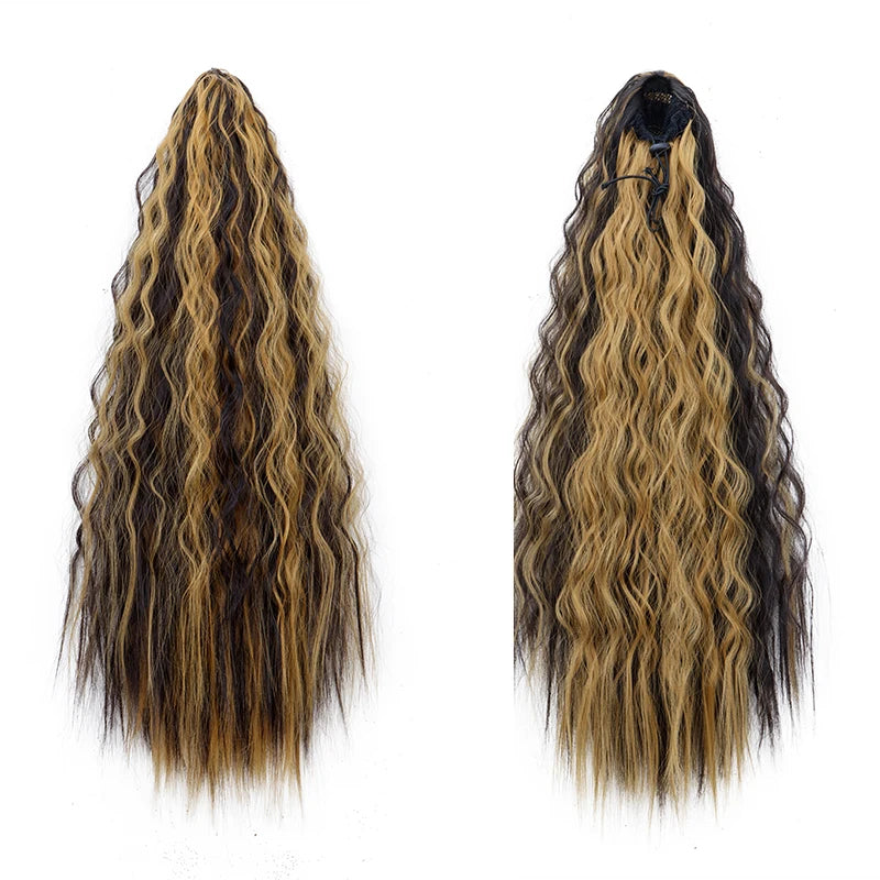 Premium Kinky Curly Drawstring Ponytail 22" Clip-In Hair Extension