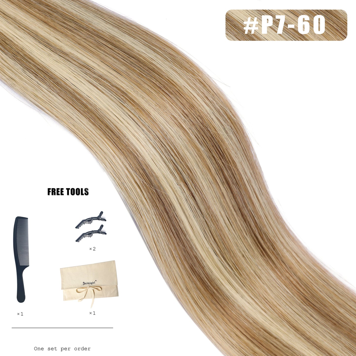 Double Drawn Genius Weft Extensions Blonde Virgin Hair 100g