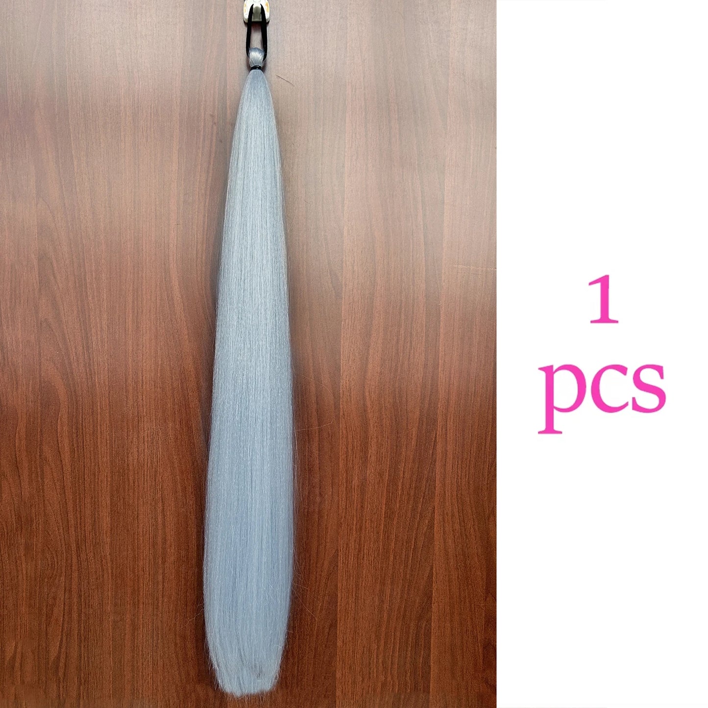 Vibrant 2Pcs Colorful Ponytail Extension Long Straight DIY Braid