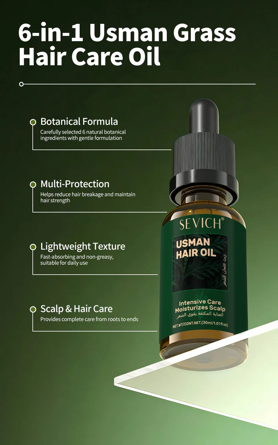 Anti Hair Loss Serum Set Hair Growth Essential Oil Usman Hair Regrowth Shampoo Soap Hair Care Thickening Oil Spray For Men Women