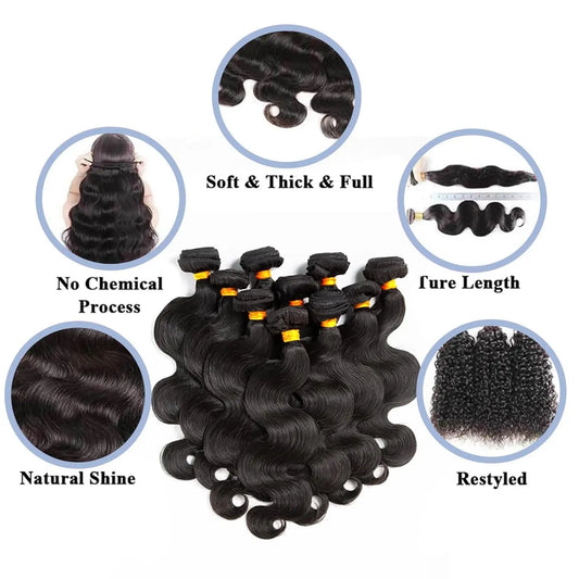12A Brazilian Body Wave Raw Virgin Human Hair Bundles