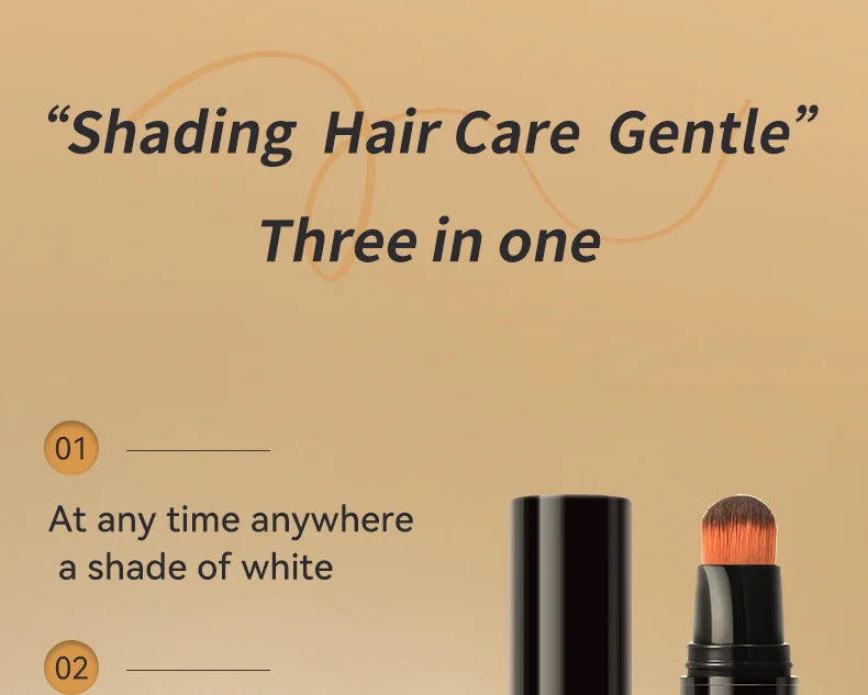 Hair Dye Pen Hair Root Touch Up Black Brown Hair Color Stick Disposable Hair Dye Cream Brush Easy To Carry Magic Stick