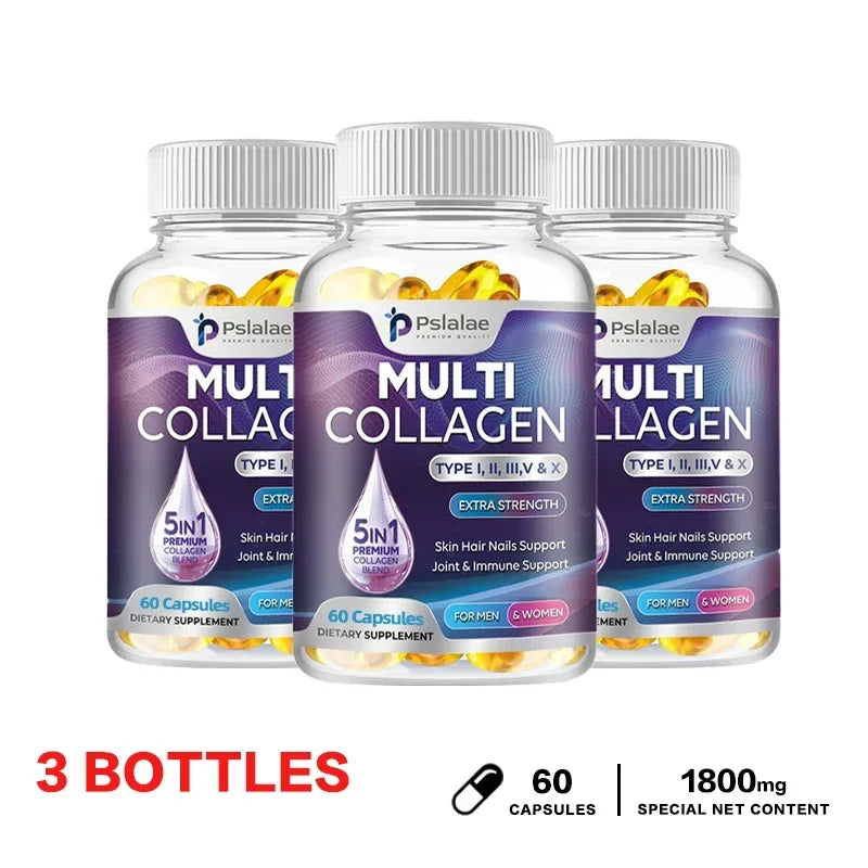 Multi Collagen Complex Capsules – Types I II III V X | Hair Skin Nails