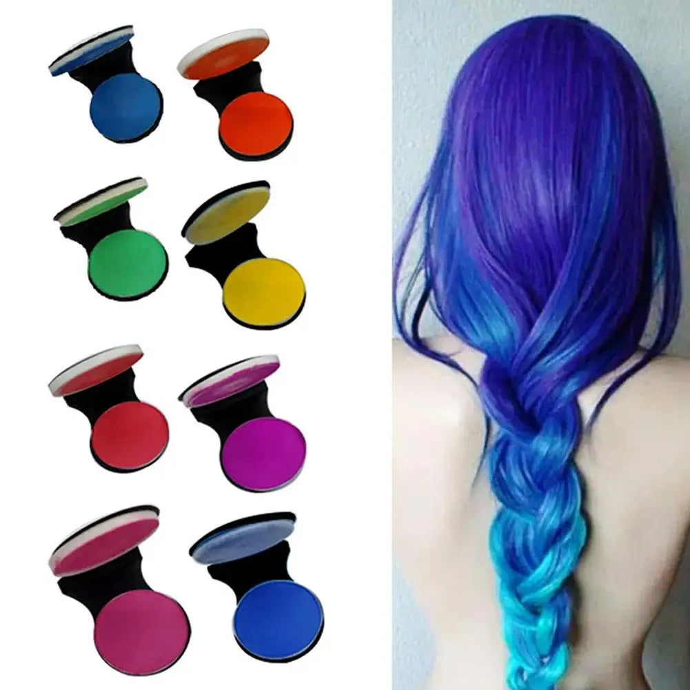DIY Pastel Hairstyle Styling 8Pcs/Set 3g Disposable Hair Dye Powder Water Soluble Colorful Hair Chalk Powder Temporary Spray